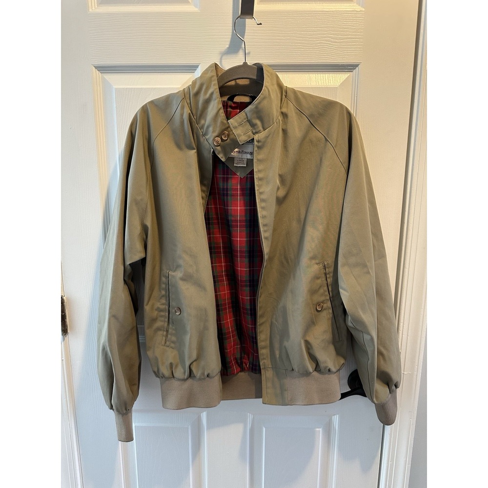 Vintage Field & Stream Full-Zip Plaid Lined Harrington Jacket Men's Large